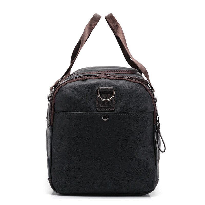 Lässige reisetasche aus pu-leder, große kapazität, umhängetasche für herren