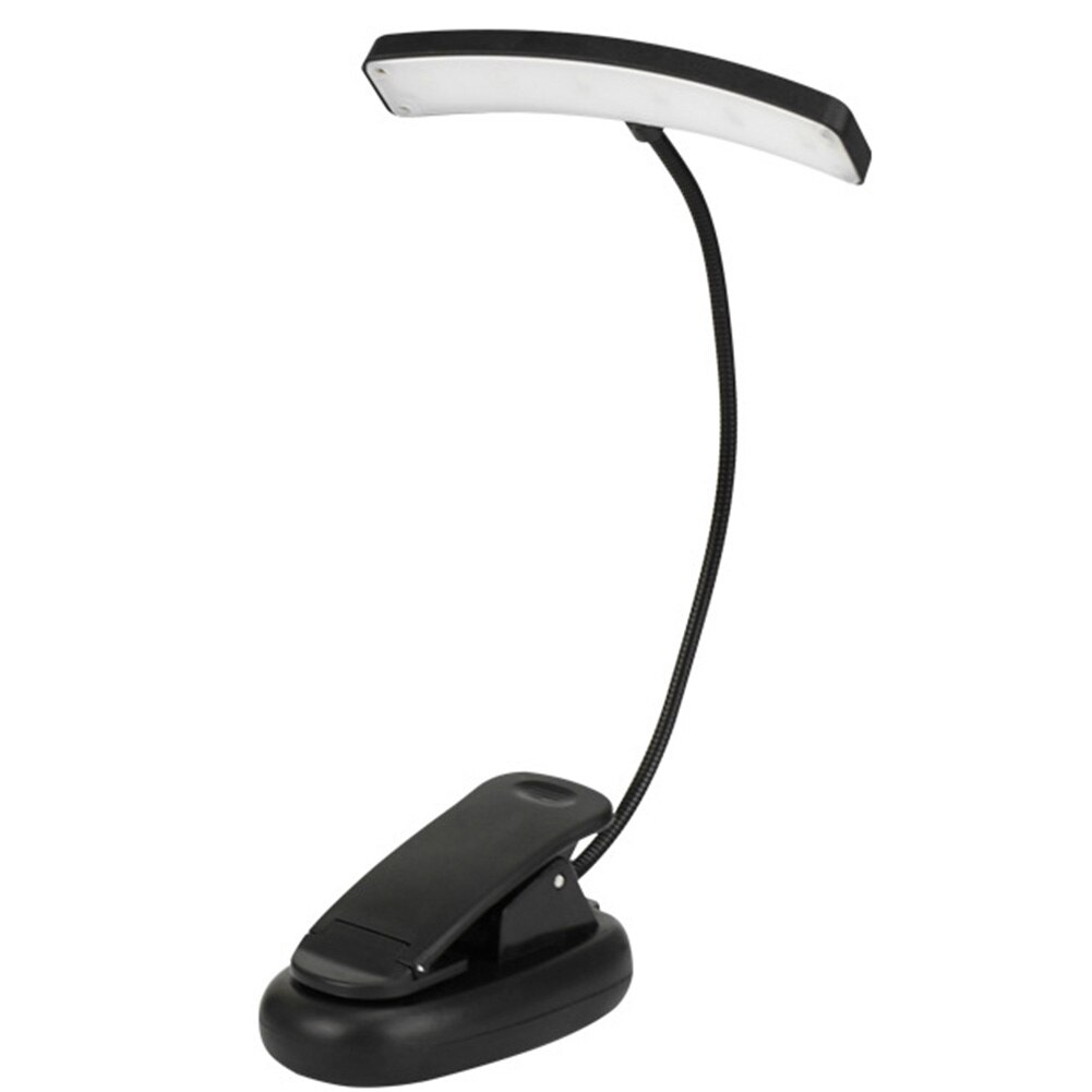 Partition de musique Rechargeable support de lecture livre lumière Clip-on Portable lampe feuille réglable bureau Flexible Eye-Friendly tablette