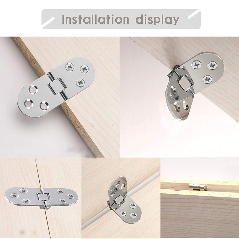 2 Pc Zinc Alloy Hinges Folding Table Accessories Flip Plate Hinges Invisible Hinges For Flip Table Cabinet Door Furniture