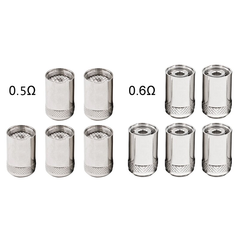 5 Stks/set Vervanging Spoelkoppen Voor Kubis/Ego Aio Bf SS316 0.5/0.6 Ohm Retailsale