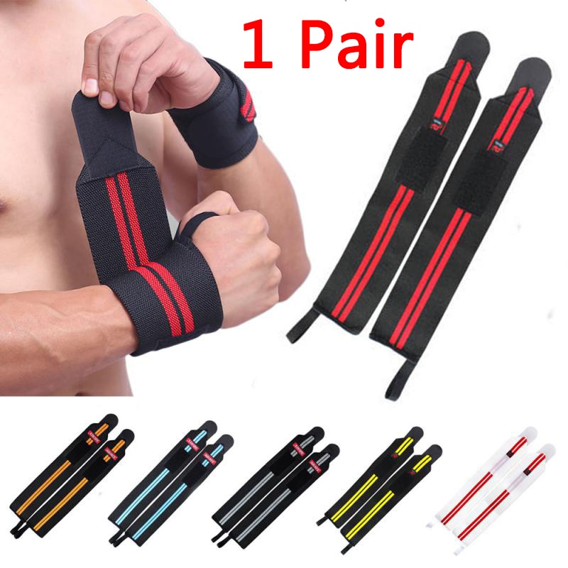 1 Paar Polsband Elastische Pols Wraps Bandages Gewichtheffen Ademend Grip Barbell Ondersteuning Bandjes Hand Protector Sport Veiligheid