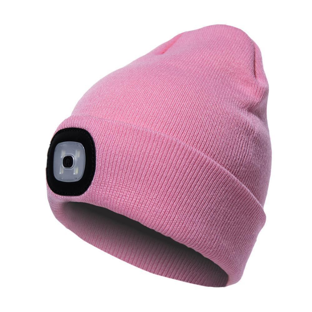 6 LED Light Hat USB Rechargeable Hands Free Flashlight Winter In Knit Beanies Cap LED Warm Outdoor Fishing For Climbing Hat M7K2: G