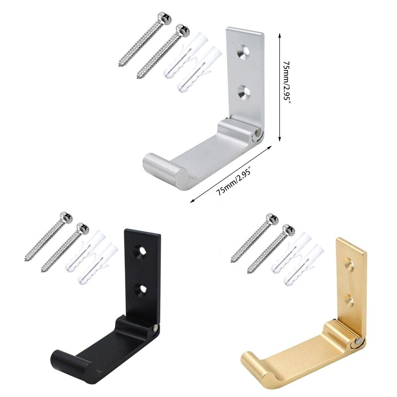 Haczyki na ubrania ciężki obowiązek składane haki ścienne haki na ręczniki oszczędność miejsca aluminiowy haczyk robić łazienki robić wieszania ubrań kapelusze N1HF