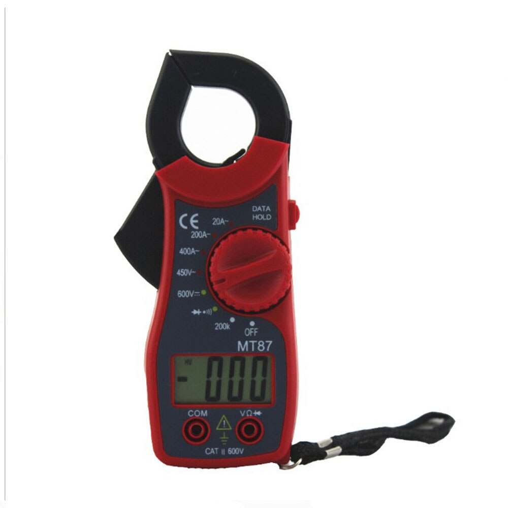 Mt-87 universel mètre pince tension ampèremètre mesure résistance tension MT87 pince courant mètre numérique pince mètre: red