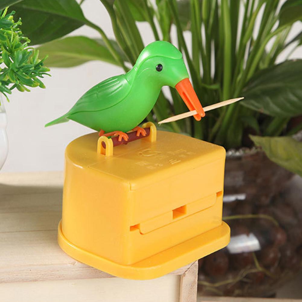 Soporte inteligente para palillos de dientes, dispensador de palillos de dientes con forma de pájaro, decoración de mesa de comedor, caja de utensilios de cocina