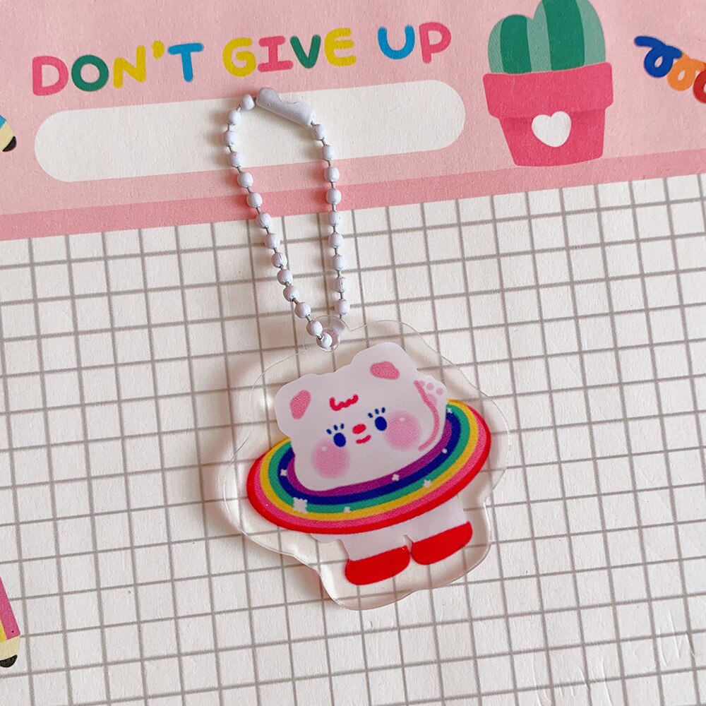 Milkjoy Bentoy Kawaii Keychain Travel Tag Girls Key Chain Bag Pendant Children Bag Accessories: 5