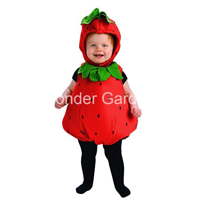 Wonder Tuin Baby Fruit Aardbei Ananas Avocado Kostuum Halloween Kerst Purim Party Outfit: Strawberry / 12-18months