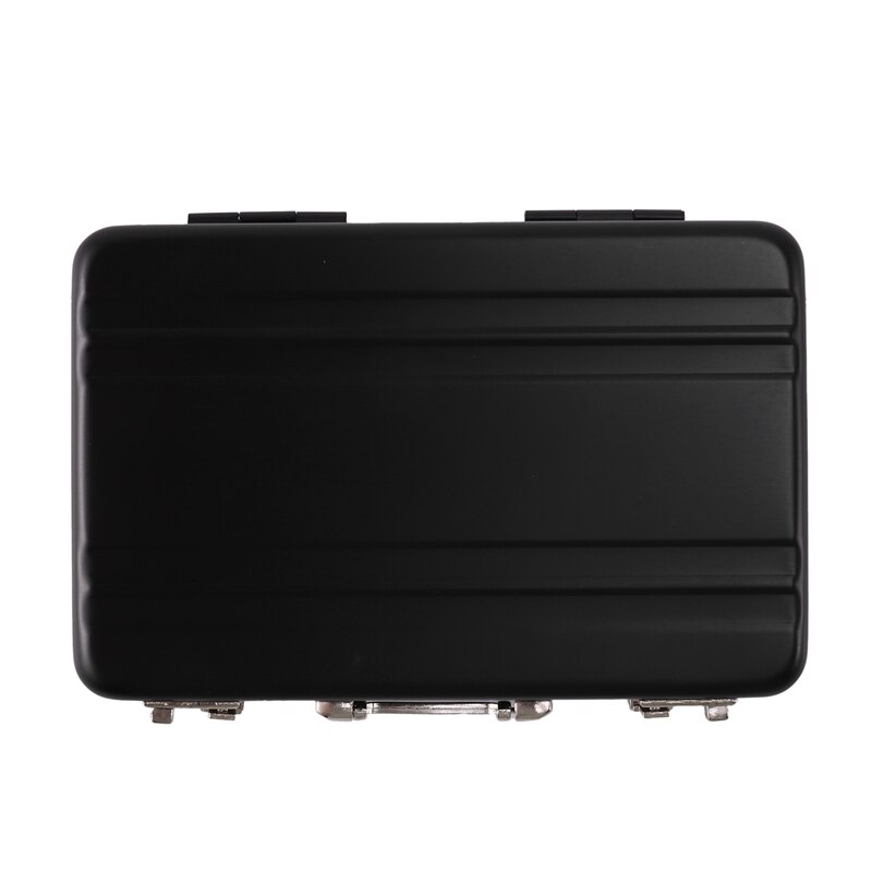 Aluminum password box Card Case Mini suitcase Password briefcase Black