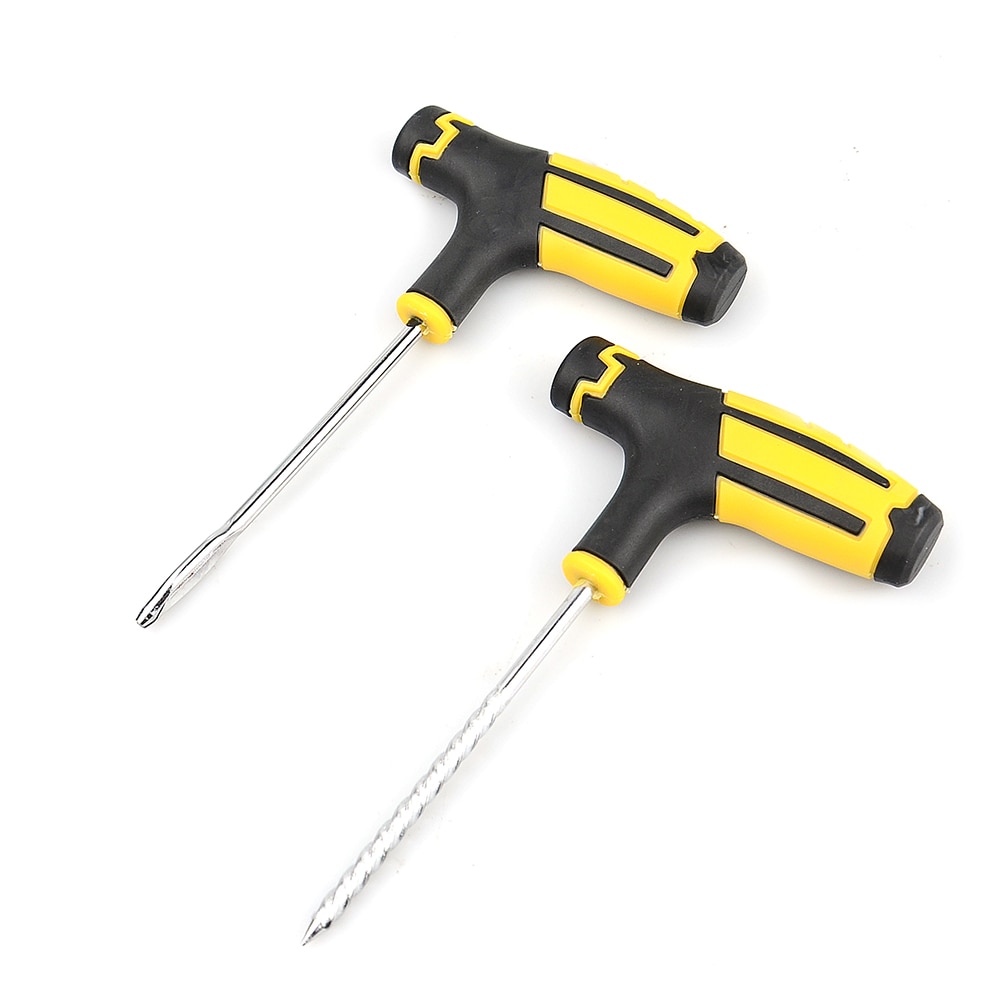 Car Tire Repair Tools Tire Repair Kit Rivet Tool Set Car Bicycle Tubeless Tire Puncture Plug Garage Auto Parts