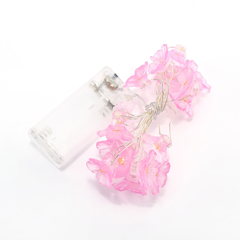 Pink Cherry Blossom String Lights Christmas Decoration Led Light Garland Sakura Hanging Light String