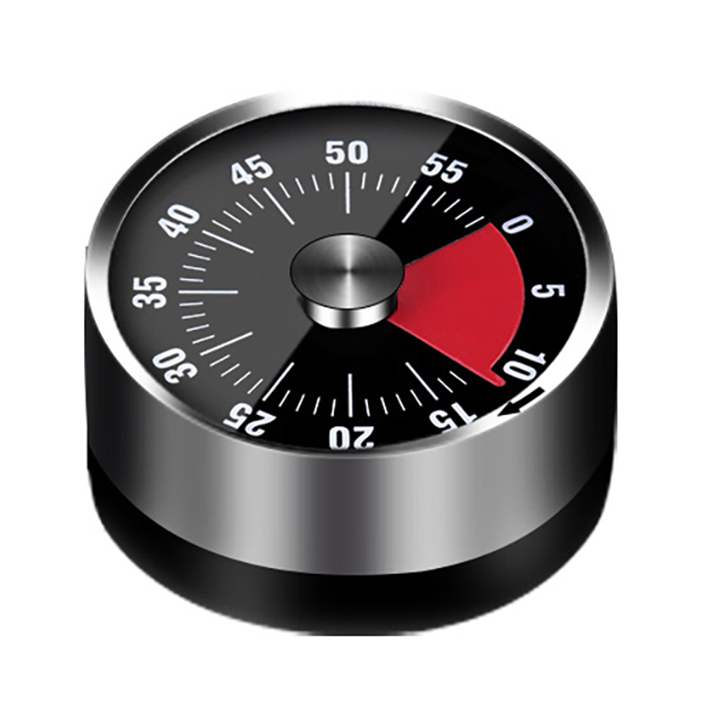 1pc Visuelle Timer Mechanische Countdown-Timer Küche Klassenzimmer Backen Uhr für Unterricht Treffen Cookin Arbeiten: Schwarz