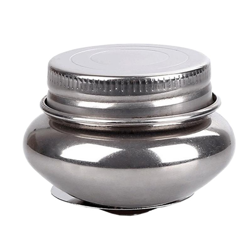 1 Pc Lichtgewicht Roestvrij Staal Verf Borstel Wassen Pot Kleur Mengen Pen Wassen Pot Voor Kunstenaars Mannen: Default Title