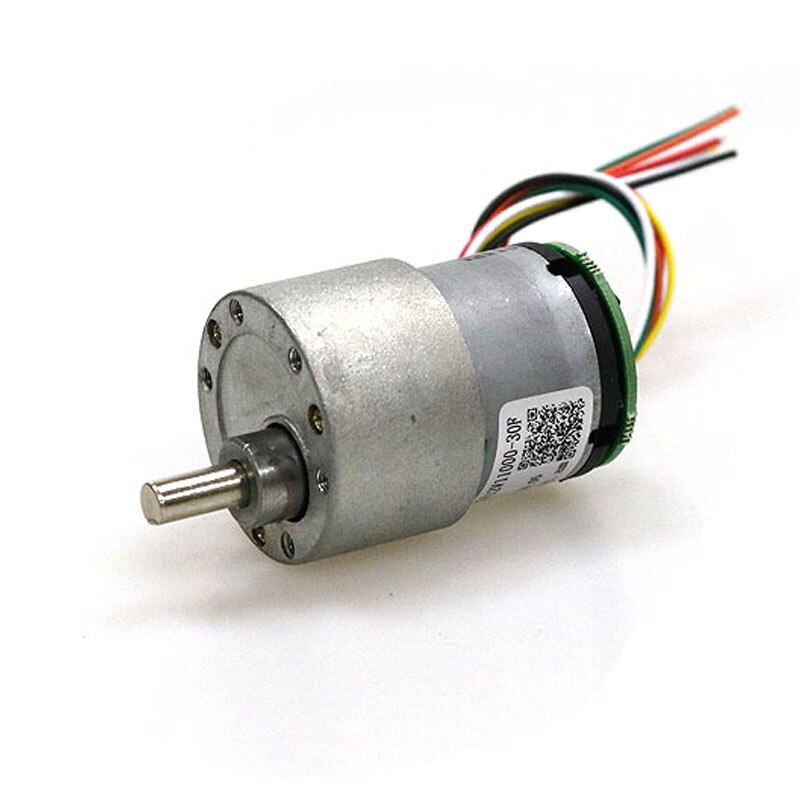 DT37GB-520 reductor de par alto AB Motor DC de fase Dual con codificador Hall para piezas de Robot DIY de coche inteligente