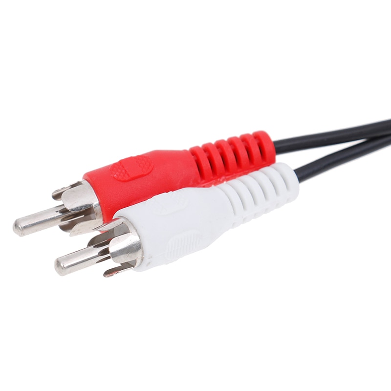 0.5m 3.5mm jack para 2 cabos de áudio rca 3.5 macho para rca macho banhado a ouro cabo coaxial aux para o amplificador de dvd da tevê do portátil