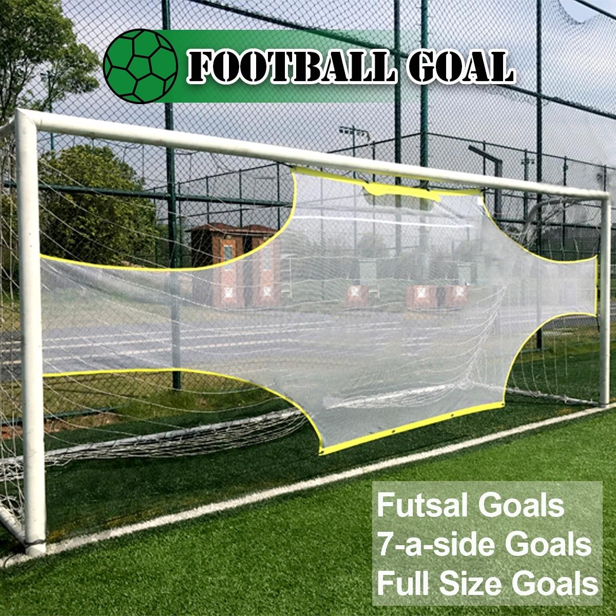 Practical Game Outdoor Goal Football Net Ball Sports Goalkeeper Yellow White Polyester Soccer Ball Net Portable