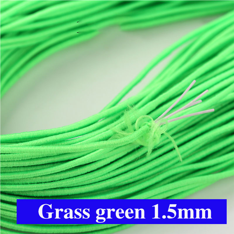 Cuerda elástica fuerte de 1,5mm, banda elástica colorida de , cordón de goma para costura DIY, joyería, manualidades, accesorios: Transparente / 1,5 m
