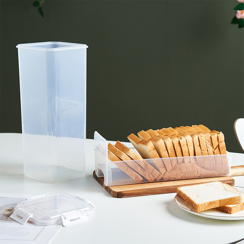 Brødbeholder klar lufttæt brødkasse med låg sandwichbrødholder til hjemmelavet brød høj brødbeholder til køkken
