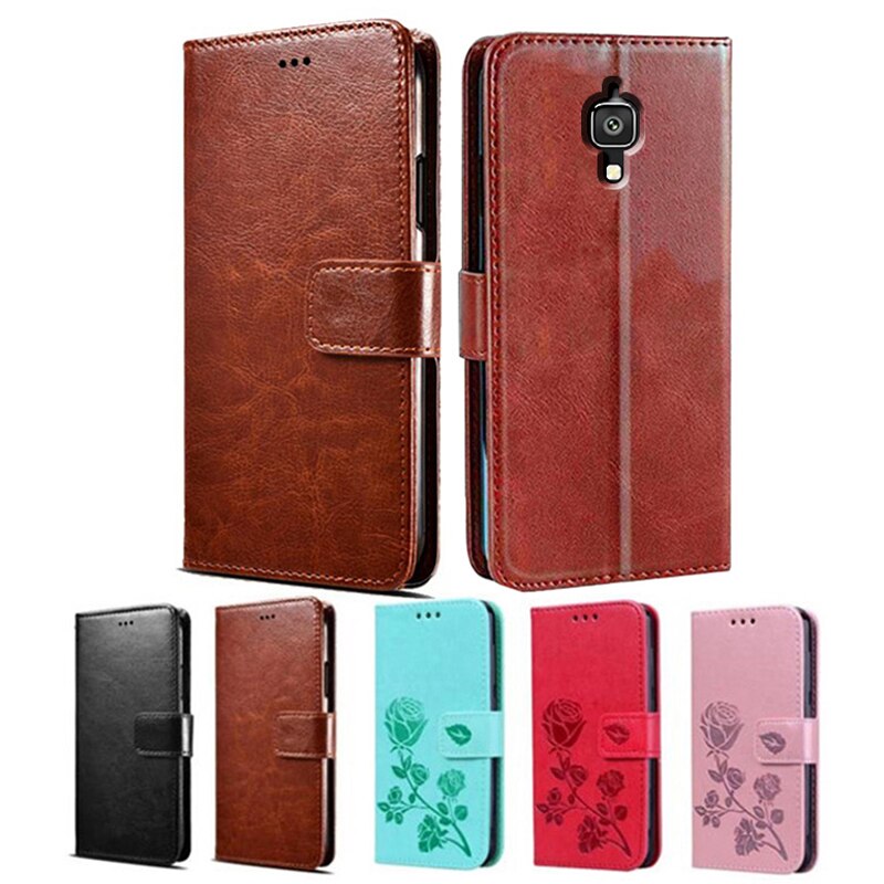 Funda protectora para Xiaomi Mi 4 4W, carcasa trasera de cuero para teléfono, con tapa para libro
