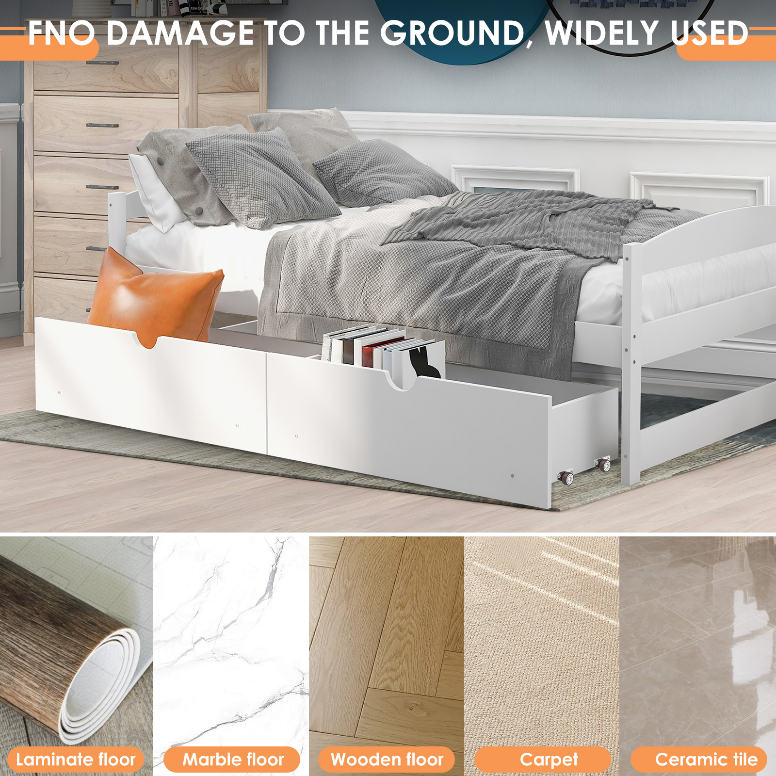 12 pièces roues de meubles roulette en caoutchouc maison protéger sol profil bas roulette serrée sécurisée pour bricolage tiroir de lit 1/1,25 pouces