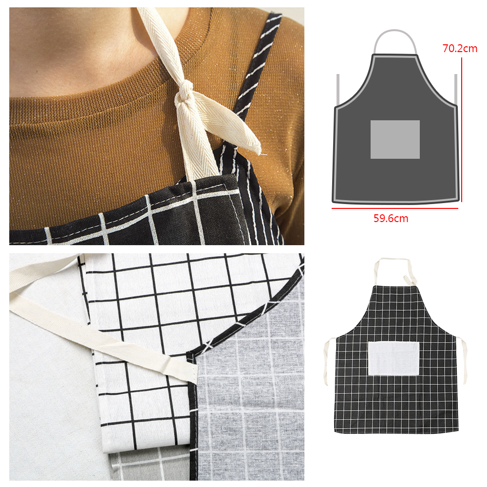 Verstelbare Voor Thuis Restaurant Katoenen Doek Bakken Jurk Overgooier Koken Accessoires Keuken Schort
