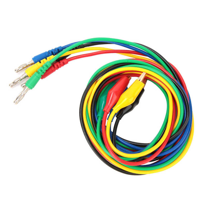 Netsnoer P1042 4Mm Banana Plug Naar 10Mm Aligator Clip Adapter Probe Test Lead Cable Dc Kabels