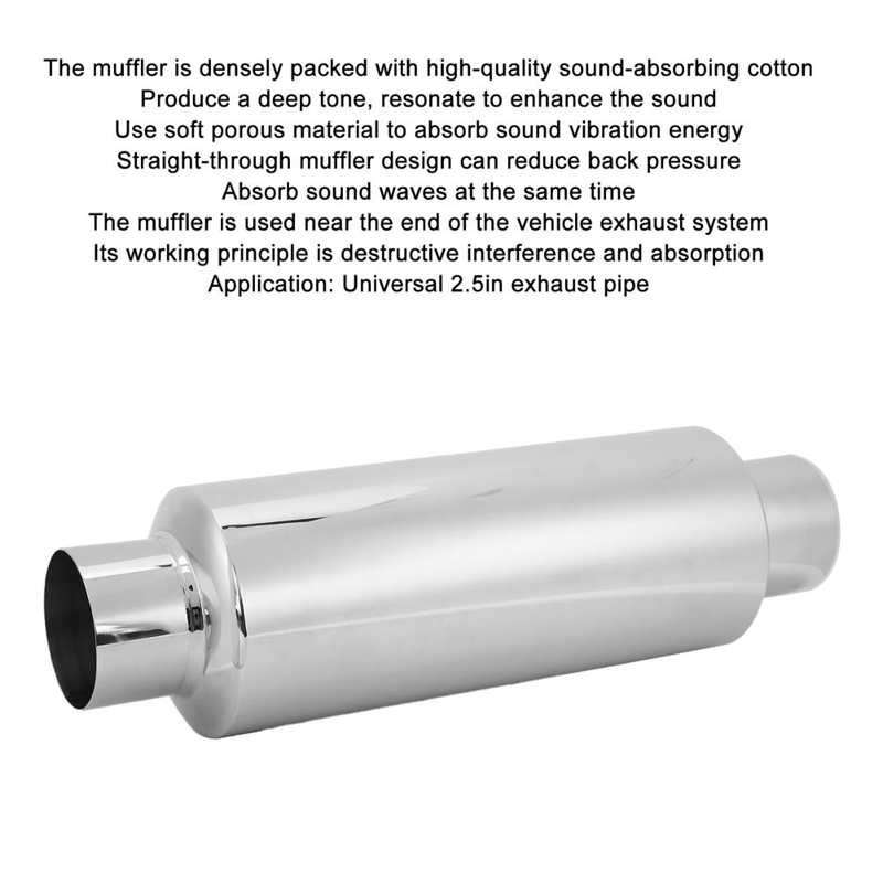 Exhaust Muffler Stainless Steel Muffler Exhaust for Maintenance Workers for Car