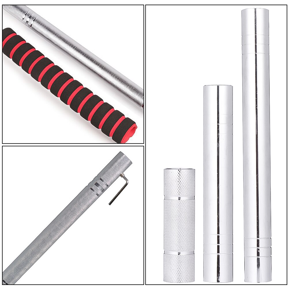 Dumbbell Connecting Rod Barbell Connector Bar Weightlifting Equipment Accessories (Silver 20cm)