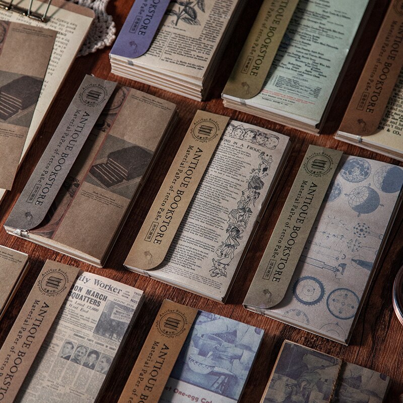 Fondo de la serie de libros antiguos, tarjeta de Kraft, álbum de recortes DIY, Material artesanal, papel, tarjeta LOMO Retro