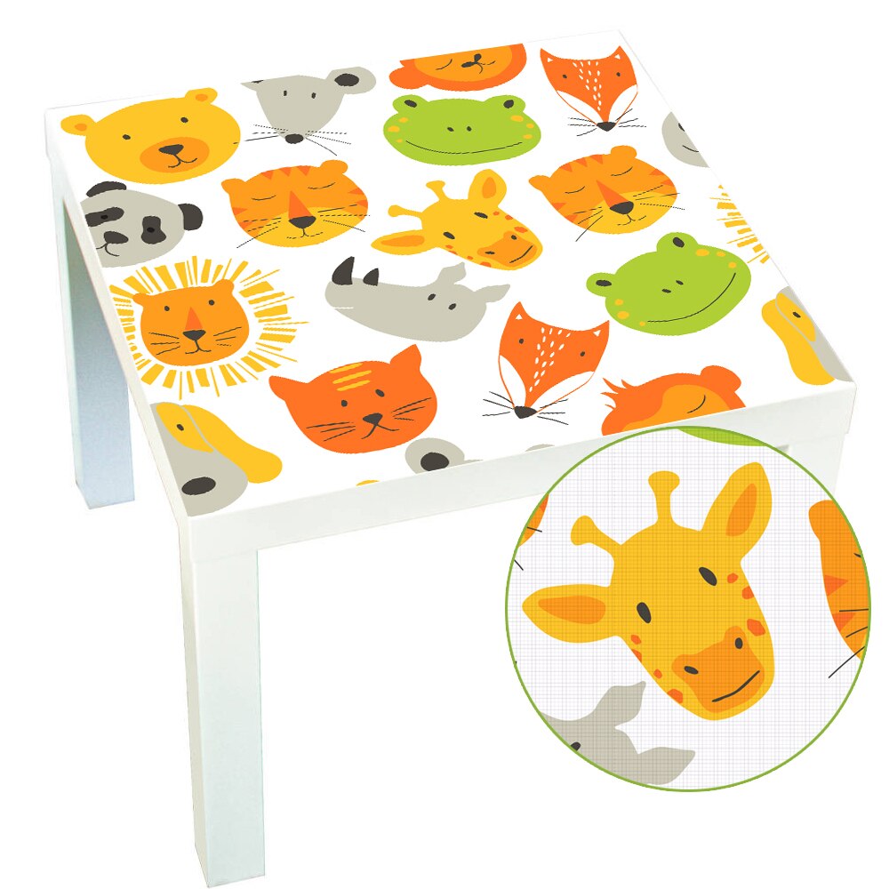 Cartoon Cat Tiger Animal Table Sticker For Kids Room Cafe Cute Waterproof Table Cover Removable Contact Paper Home Decor