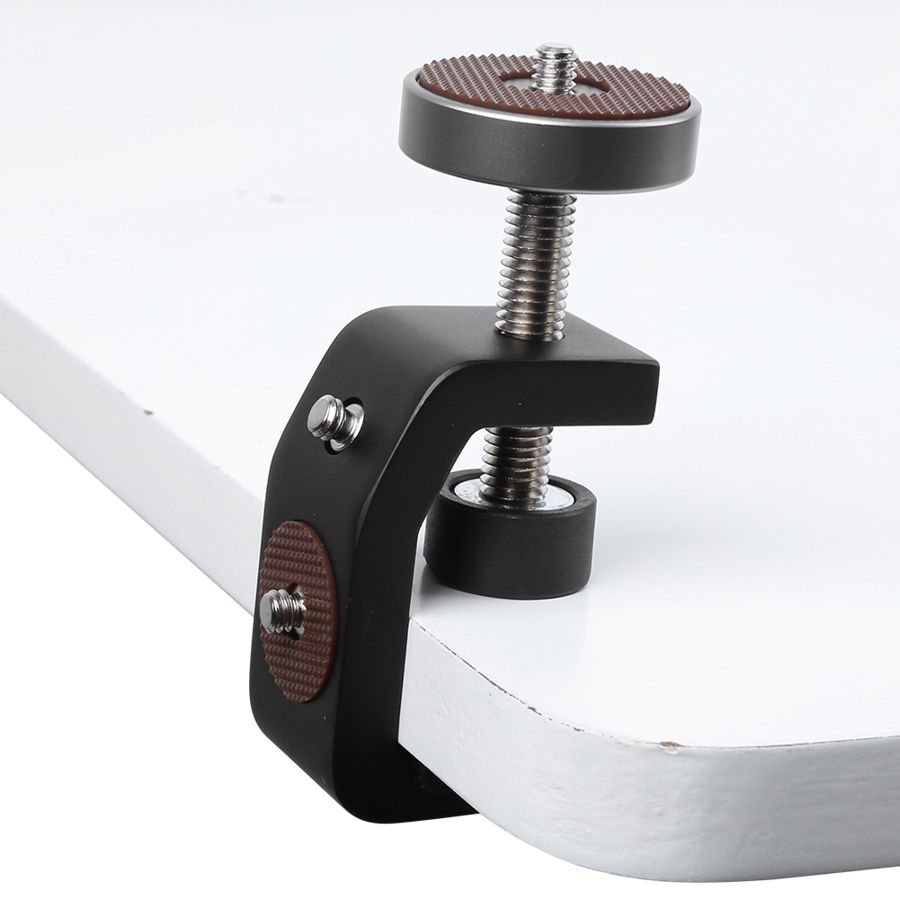 Clip de aleación de aluminio negro para fotografía, abrazadera Universal de 1/4 pulgadas con interfaz de tornillo C para foto, Clip estable para equipo fotográfico