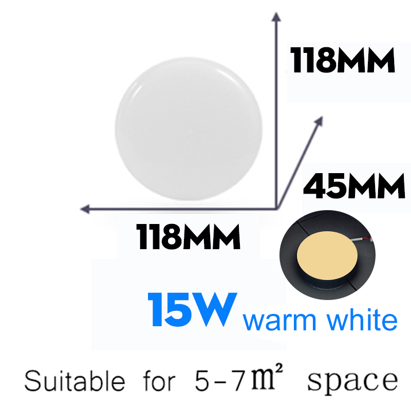 Panel lights Surface Mounted Led Panel Downlights Luminaire for Living Room Round Ceiling Downlight Indoor Lighting: 15W warm white