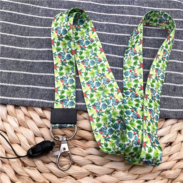 10Pcs/Lot Summer Flower Print Phone Lanyard Straps For Camera Mobile Phone ID Card Long Hanging Rope String Keychain Neck Strap: 004