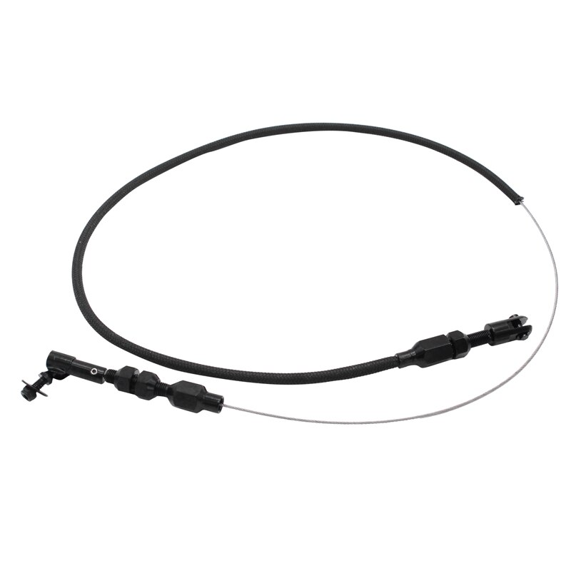 24 inch Throttle Cable Braided Stainless Steel Black Universal Accelerator for Mopar Ford GM Chevrolet