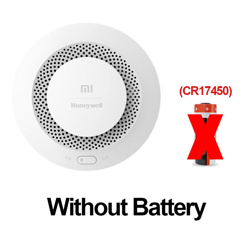 Original xiaomi mijia brand røgalarm støtte fjernbetjening honeywell brand røgalarm detektor: Intet batteri