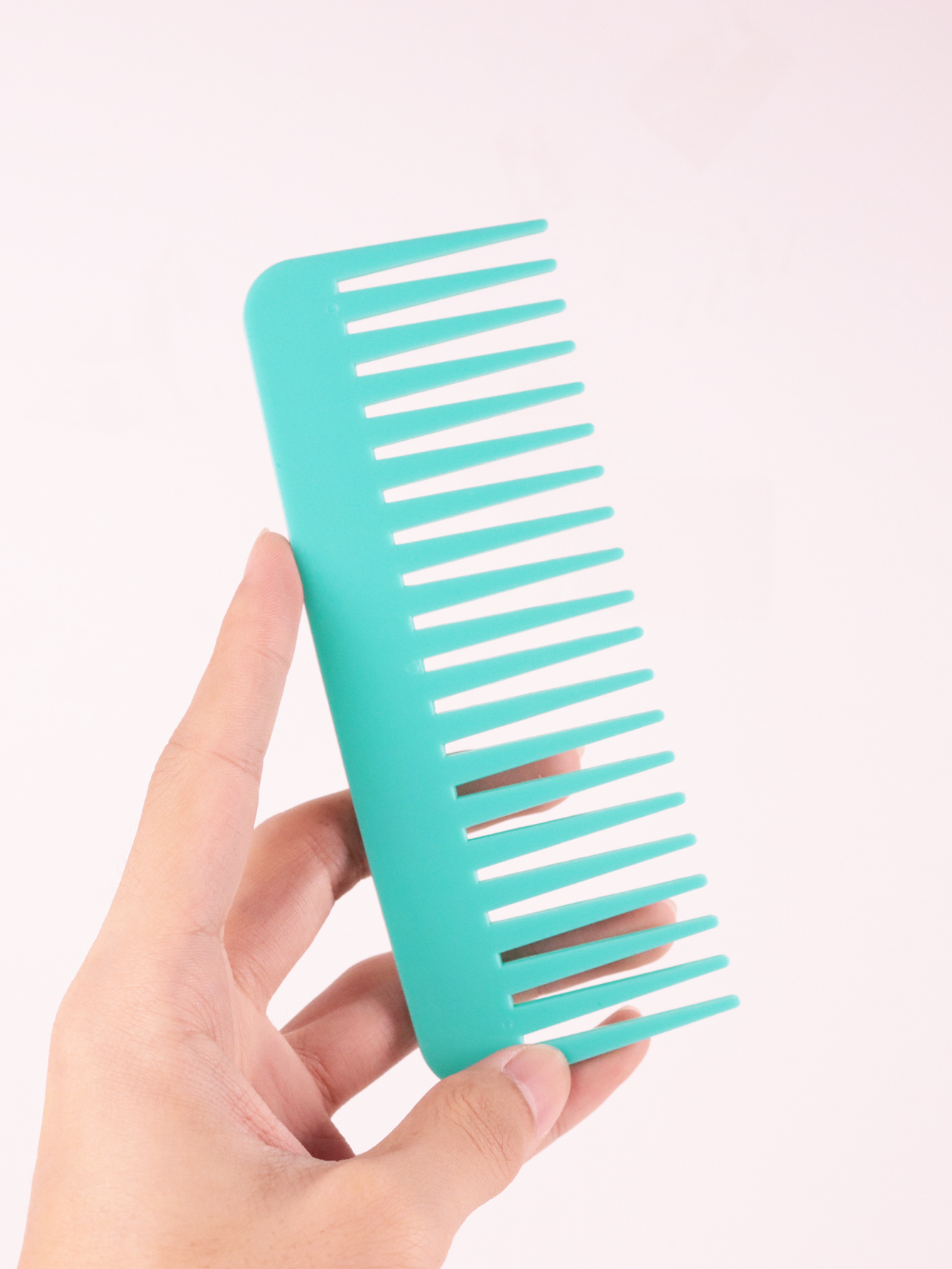 1 peine de peinado de salón de dientes largos, antiestático, resistente al calor, de plástico grueso, especial para pelucas de cabello real: Otros