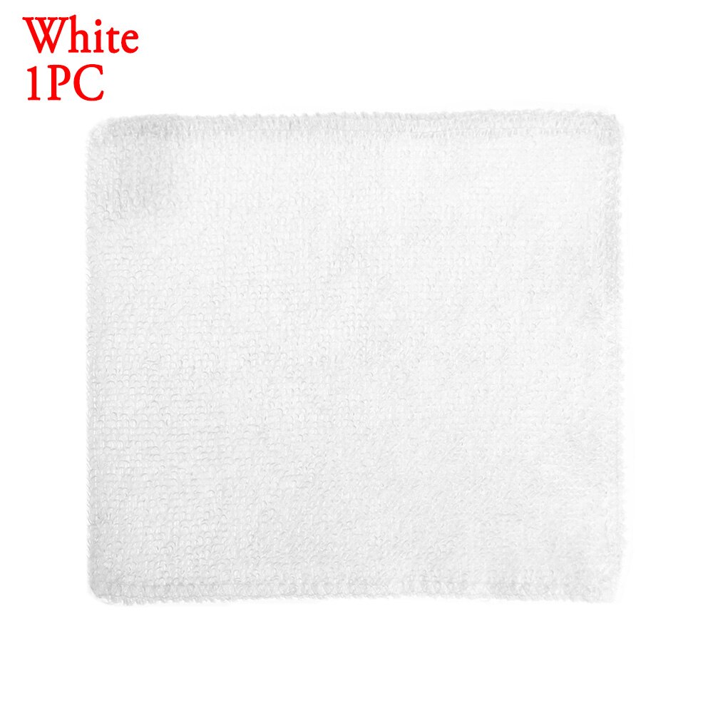 1pc schoonmaakdoeken, bamboevezel schuurspons, anti-vet washandje, vaatdoek, huishoudelijke schoonmaakgereedschappen en accessoires: Wit (1pc)
