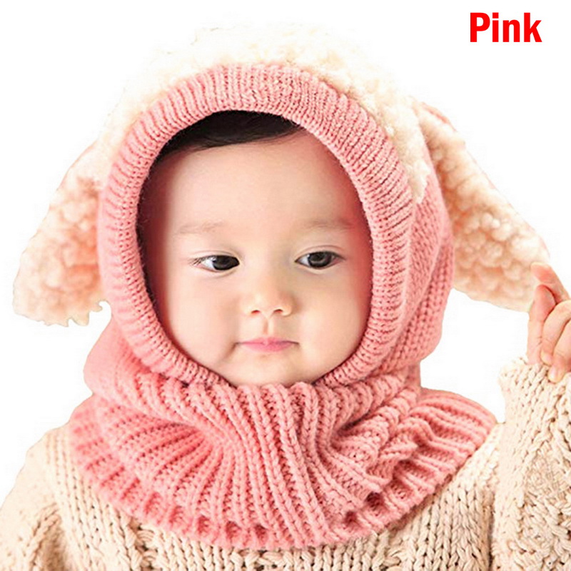 Winter Kid Kleuren Hoeden Meisjes Jongens Kinderen Warm Caps Sjaal Set Baby Meisjes Bonnet Enfant Cartton Leuke Kaki Roze Hoed