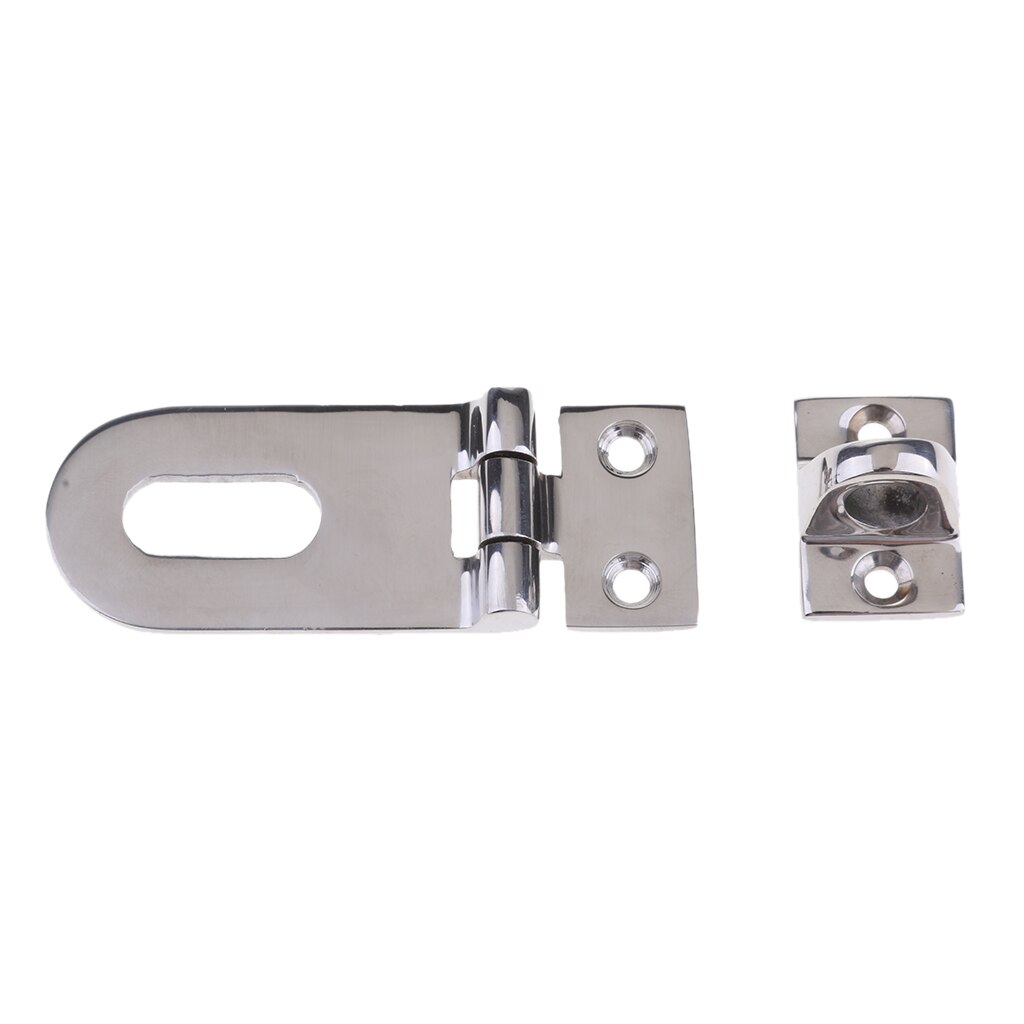 Marine Deck Cabin Stainless Steel Hasp Swivel Lock Hinge Polished Surface