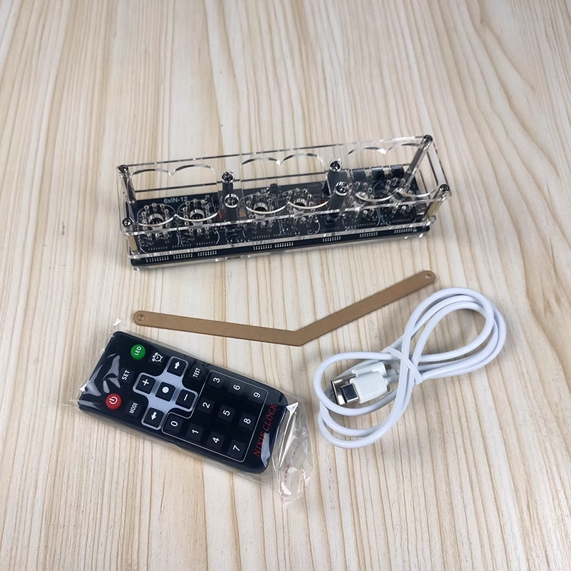 GHXAMP 6-bit IN-12 Glow Tube Uhr IN12 Nixie Uhr Basis Computer Desktop Zubehör Erweiterte Version DC5V
