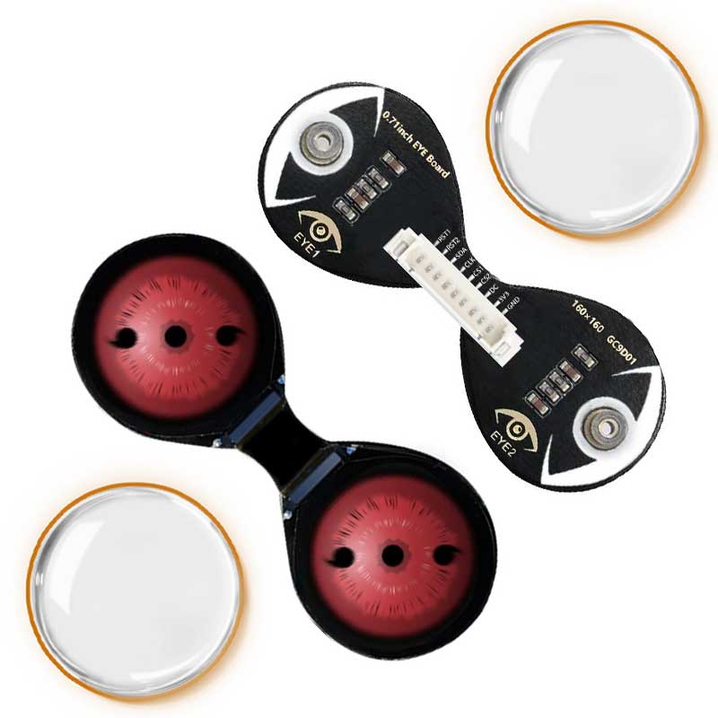 Double EYE 0.71 inch Round LCD Display Screen For Arduino Raspberry Pi ESP32 Pico STM32