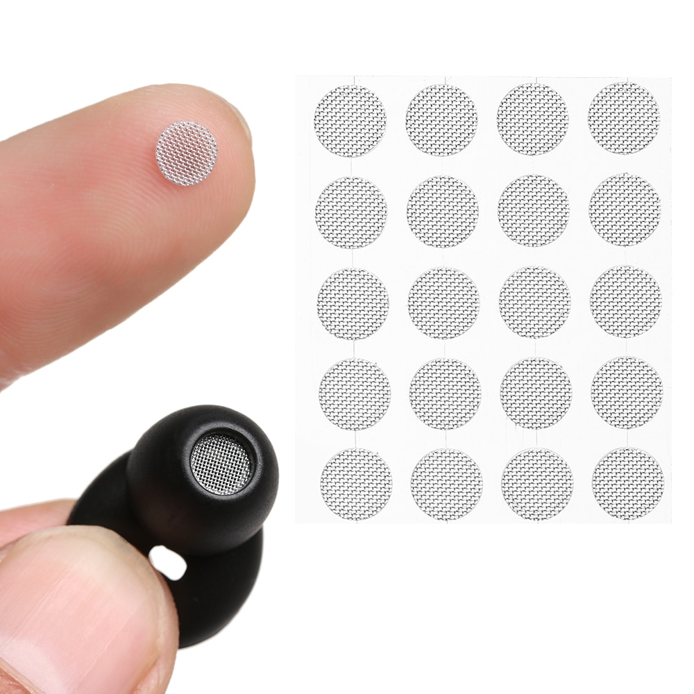 20 Stks/set Stof Netwerk Shell Staal Mesh 4Mm 4.2Mm 4.7Mm 5Mm Zelf Hechten In-ear Hoofdtelefoon Filter Scherm Vervangingen Accessoires