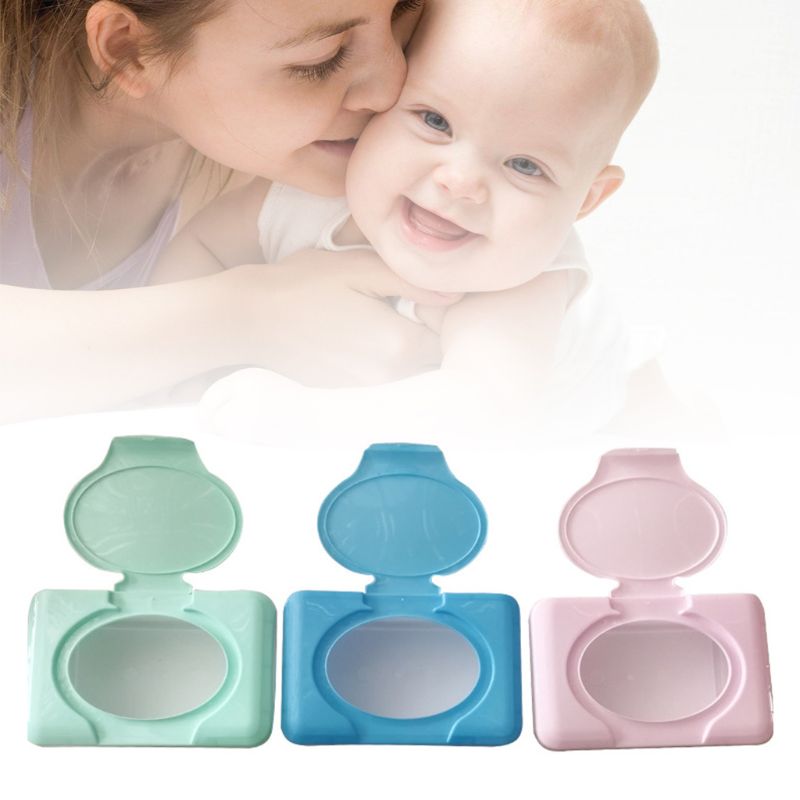Wipes Dispenser Tissue Storage Box Case Wet Wipes Dispenser Holder with Lid for Countertops Desk