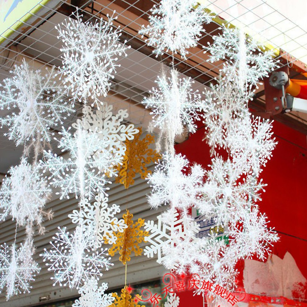 Kerst Sneeuwvlokken Kerstversiering 6Cm Voor Christmastree Kerst Jaar Sfeer Voor Home Decoratie