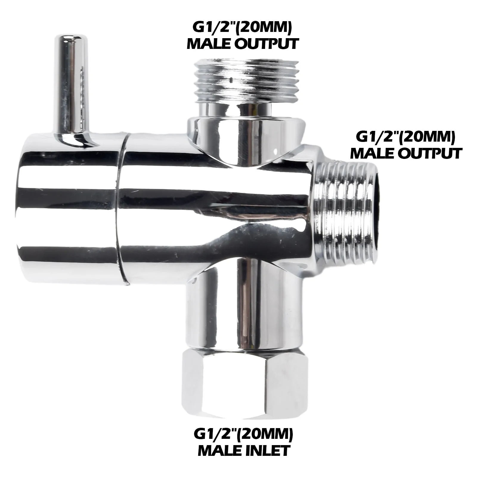 3-weg douchekop omschakelklep G1/2 drie functieschakelaar adapter connector hoofd kraan badkameraccessoires 3-weg douchekop