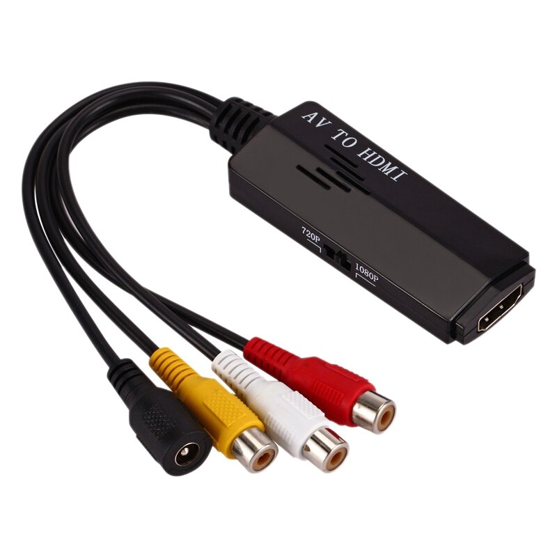 Av naar hdmi adapter converter met usb oplaadkabel cvbs video 1080p composiet video o kabel voor pc/laptop/