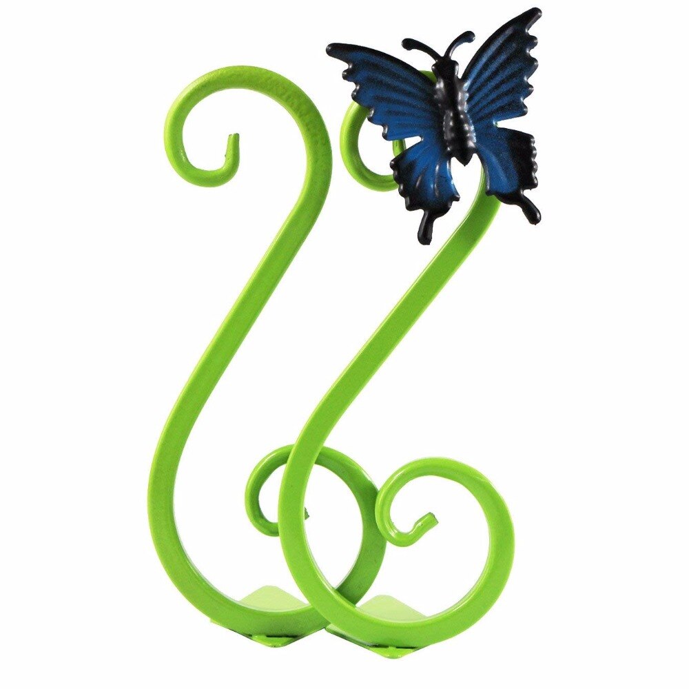 1 pair Metal Bookends Home Office School Book Ends: Green