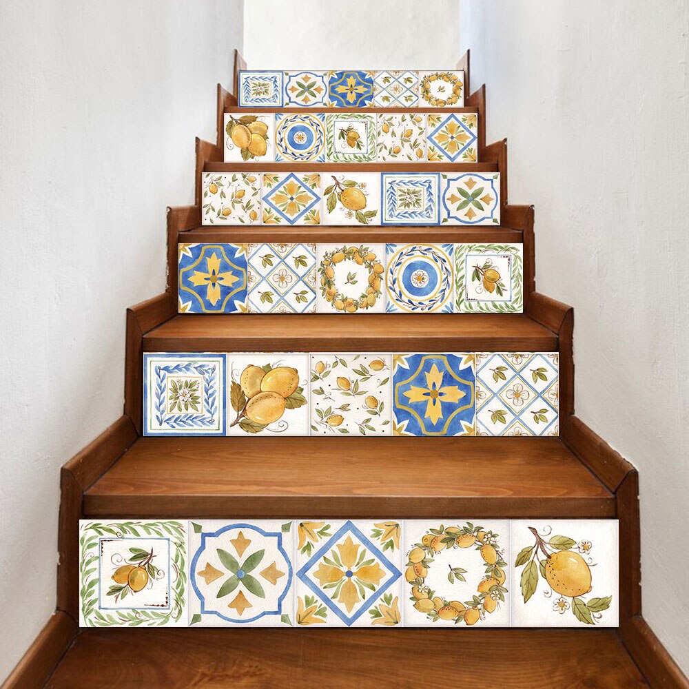 Self-adhesive stairs stickers living room DIY tile models decoration home waterproof wall stickers models
