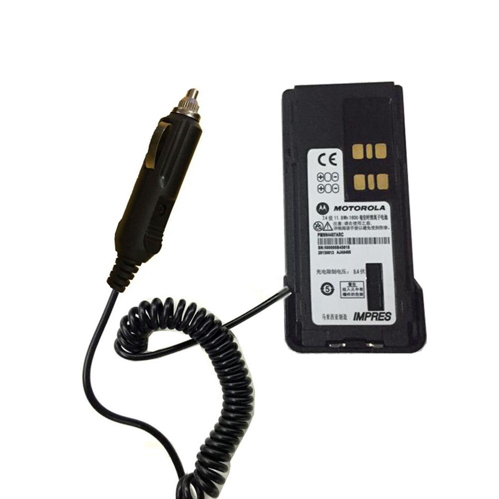 Input DC 12 V autolader eliminator voor Motorola DP4600 DP4800 DGP8550 DGP8050 XIR P8660 P8668 XPR7550 XPR7580 etc walkie talkie