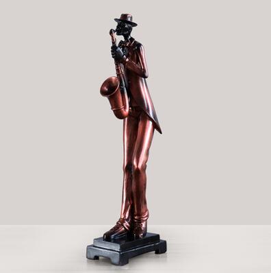 Estatuas de Banda de Música de resina europea, decoración para el hogar, sala de estar, Bar, cafetería, figuras de escultura para personas de escritorio, decoración artesanal: style5