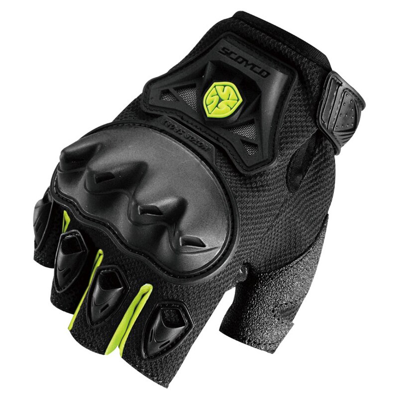 SCOYCO MC29D Half Hand Glove Motorcycle Protective Breathable Finger Fingerless Glove Anti-skip Cycling Grip Motorcycle Gloves